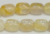 CYC15 15.5 inches 14*17mm drum yellow crystal quartz beads