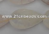 CYC206 15.5 inches 22*38mm twisted & faceted teardrop yellow quartz beads