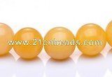 CYJ01 16 inches 4mm round yellow jade gemstone beads Wholesale