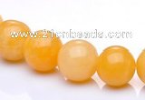 CYJ03 16 inches 8mm round yellow jade gemstone beads Wholesale