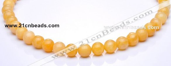 CYJ03 16 inches 8mm round yellow jade gemstone beads Wholesale