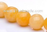 CYJ07 16mm round 16 inches yellow jade gemstone beads Wholesale