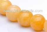 CYJ08 18mm round 16 inches yellow jade gemstone beads Wholesale