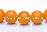 CYJ09 16 inches 4mm round yellow jade gemstone beads Wholesale