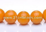 CYJ09 16 inches 4mm round yellow jade gemstone beads Wholesale