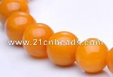 CYJ12 16 inches 10mm round yellow jade gemstone beads Wholesale