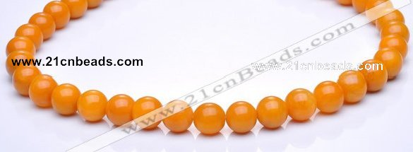 CYJ14 16 inches 12mm round yellow jade gemstone beads Wholesale