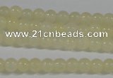 CYJ159 15.5 inches 4mm round yellow jade beads wholesale