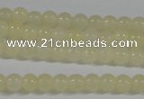 CYJ159 15.5 inches 4mm round yellow jade beads wholesale