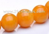 CYJ17 18mm round 16 inches yellow jade gemstone beads Wholesale