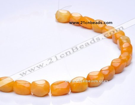 CYJ18 10*14mm irregular yellow jade gemstone beads Wholesale