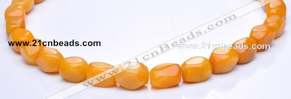 CYJ19 13*18mm irregular yellow jade gemstone beads Wholesale