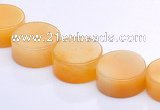 CYJ20 16 inches 12mm coin yellow jade gemstone beads Wholesale