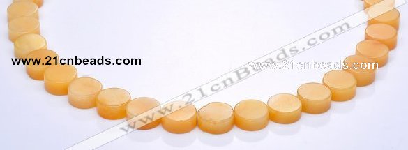 CYJ20 16 inches 12mm coin yellow jade gemstone beads Wholesale