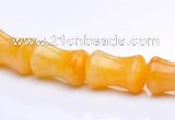 CYJ21 9*13mm bone shape yellow jade gemstone beads Wholesale