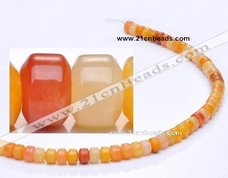 CYJ25 5*6mm rondelle yellow jade gemstone beads Wholesale