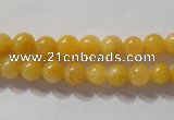 CYJ251 15.5 inches 6mm round yellow jade beads wholesale