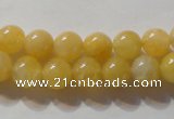 CYJ252 15.5 inches 8mm round yellow jade beads wholesale