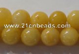 CYJ254 15.5 inches 12mm round yellow jade beads wholesale