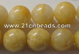 CYJ256 15.5 inches 16mm round yellow jade beads wholesale