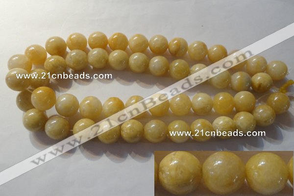 CYJ256 15.5 inches 16mm round yellow jade beads wholesale