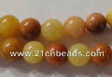 CYJ263 15.5 inches 10mm round mixed color yellow jade beads wholesale