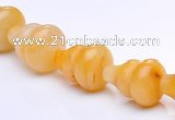 CYJ27 6*10mm calabash yellow jade gemstone beads Wholesale