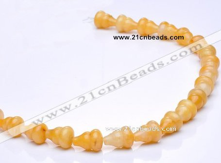 CYJ27 6*10mm calabash yellow jade gemstone beads Wholesale