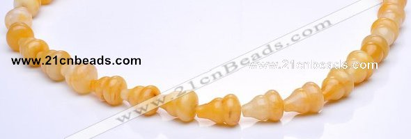 CYJ28 9*13mm calabash yellow jade gemstone beads Wholesale