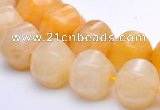 CYJ30 12*12mm pumpkin shape yellow jade gemstone beads Wholesale