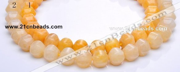 CYJ30 12*12mm pumpkin shape yellow jade gemstone beads Wholesale