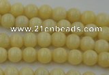 CYJ301 15.5 inches 6mm round yellow jade beads wholesale