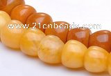 CYJ32 8*8mm bread shape yellow jade gemstone beads Wholesale