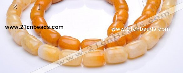 CYJ36 10*14mm egg-shaped yellow jade gemstone beads Wholesale