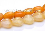 CYJ38 16 inch 14*14mm heart yellow jade gemstone beads Wholesale