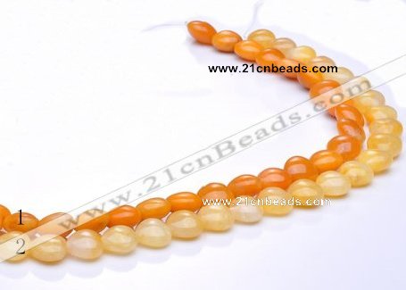 CYJ38 16 inch 14*14mm heart yellow jade gemstone beads Wholesale