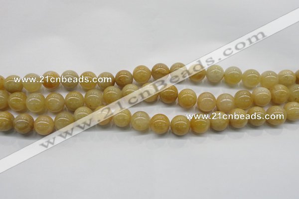 CYJ401 15.5 inches 6mm round yellow jade gemstone beads