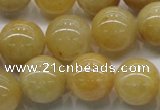 CYJ403 15.5 inches 10mm round yellow jade gemstone beads