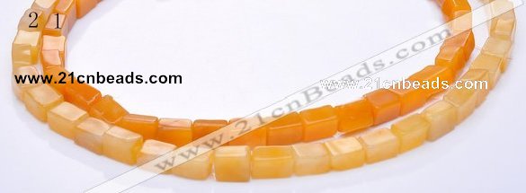 CYJ41 16 inch 5*7mm cuboid yellow jade gemstone beads Wholesale