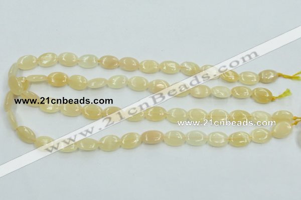 CYJ60 15.5 inches 10*14mm oval yellow jade gemstone beads wholesale