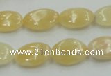 CYJ61 15.5 inches 13*18mm oval yellow jade gemstone beads wholesale