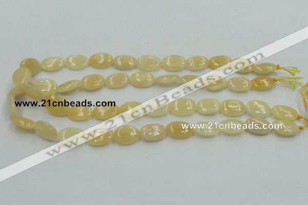 CYJ61 15.5 inches 13*18mm oval yellow jade gemstone beads wholesale