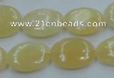 CYJ62 15.5 inches 15*20mm oval yellow jade gemstone beads wholesale