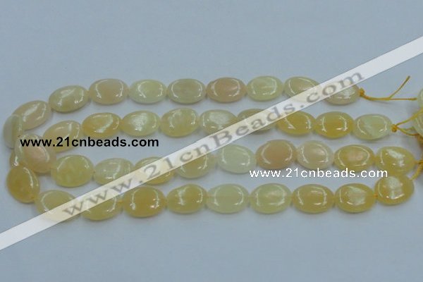 CYJ62 15.5 inches 15*20mm oval yellow jade gemstone beads wholesale