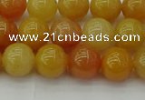 CYJ622 15.5 inches 8mm round yellow jade beads wholesale