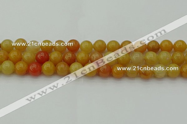 CYJ624 15.5 inches 12mm round yellow jade beads wholesale