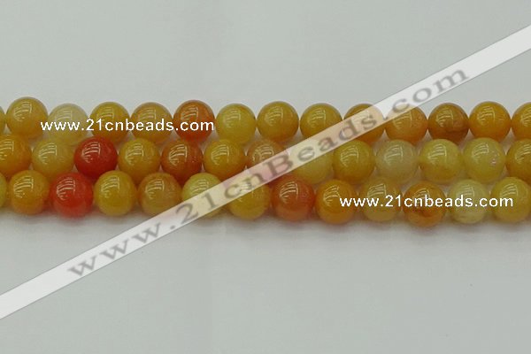 CYJ625 15.5 inches 14mm round yellow jade beads wholesale