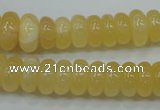 CYJ65 15.5 inches 6*12mm rondelle yellow jade beads wholesale