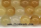 CYJ656 15 inches 6mm round yellow jade beads