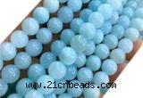 CYJ676 15 inches 10mm round dyed yellow jade beads wholesale